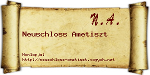 Neuschloss Ametiszt névjegykártya